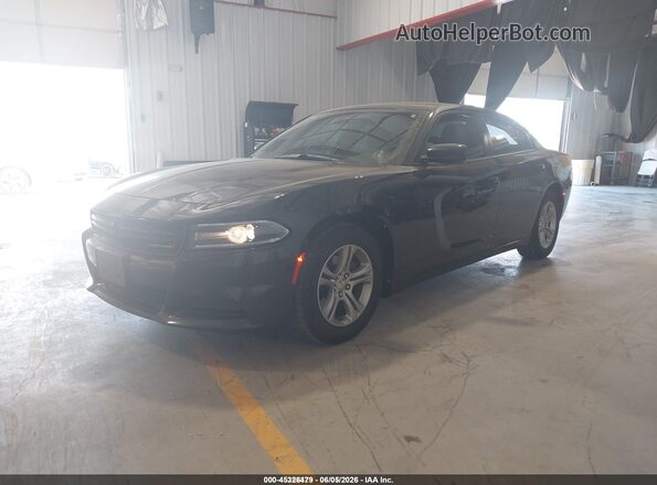 2C3CDXBG3KH637181 2019 DODGE CHARGER Black Առջևի ձախ երեք քառորդ տեսարան