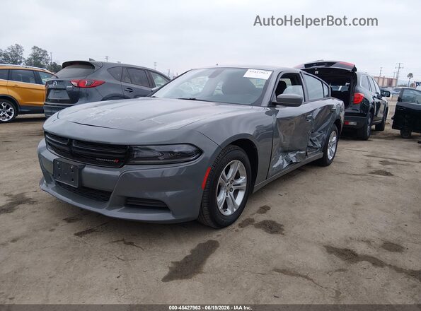 2C3CDXBG3KH700053 2019 DODGE CHARGER Gray Առջևի ձախ երեք քառորդ տեսարան