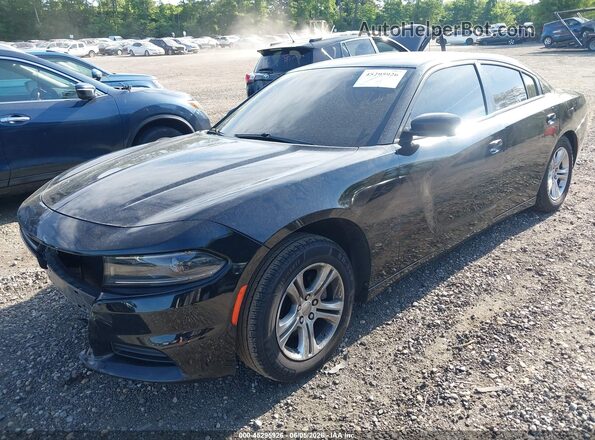 2C3CDXBG3NH143133 2022 DODGE CHARGER Black Vista tres cuartos delantera izquierda