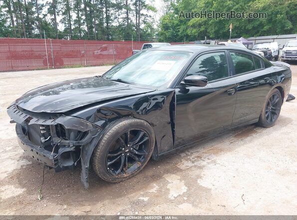 2C3CDXBG4JH273111 2018 DODGE CHARGER Black Առջևի ձախ երեք քառորդ տեսարան