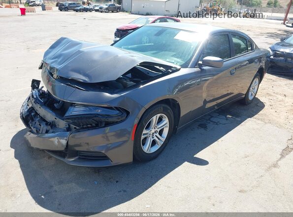 2C3CDXBG4KH640901 2019 DODGE CHARGER Gray Առջևի ձախ երեք քառորդ տեսարան