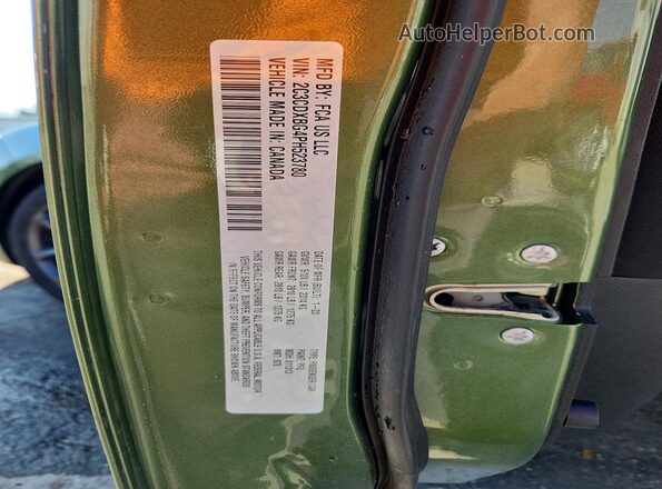 2C3CDXBG4PH523780 2023 DODGE CHARGER Green Engine compartment view