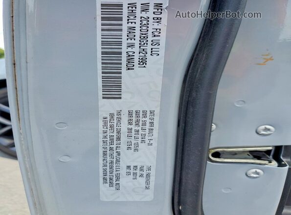 2C3CDXBG5LH219951 2020 DODGE CHARGER Gray VIN კოდის სტიკერის ხედი