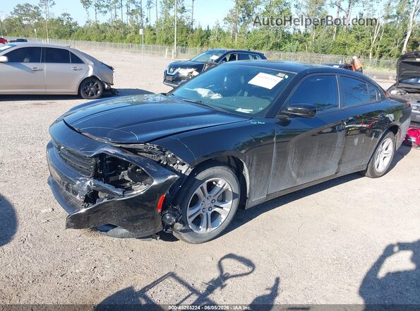 2C3CDXBG5MH578413 2021 DODGE CHARGER Black Առջևի ձախ երեք քառորդ տեսարան
