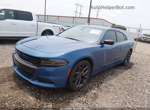 2C3CDXBG5PH588248 2023 DODGE CHARGER Blue Передня ліва чверть