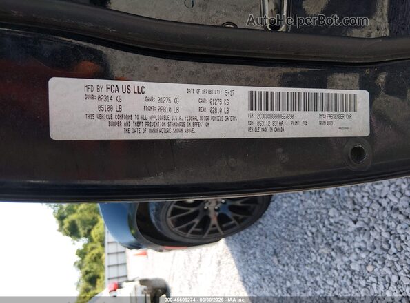 2C3CDXBG6HH627690 2017 DODGE CHARGER Black Вид підкапотного простору