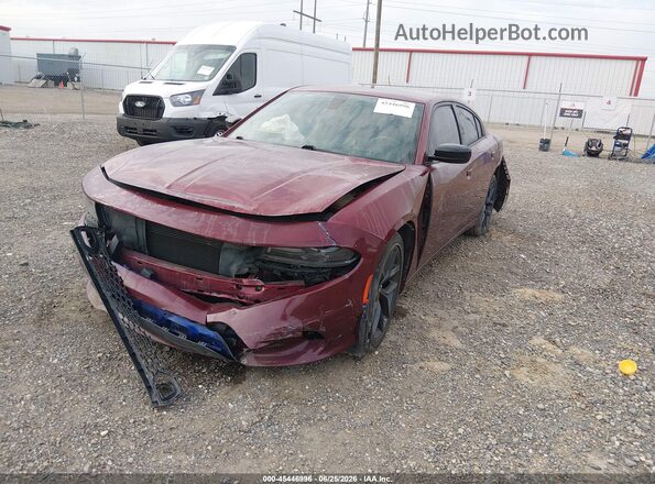 2C3CDXBG6KH598991 2019 DODGE CHARGER Maroon Передня ліва чверть