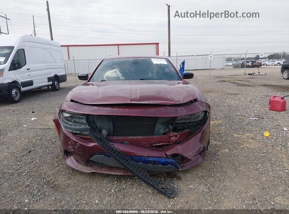 2C3CDXBG6KH598991 2019 DODGE CHARGER Maroon Вид спереду