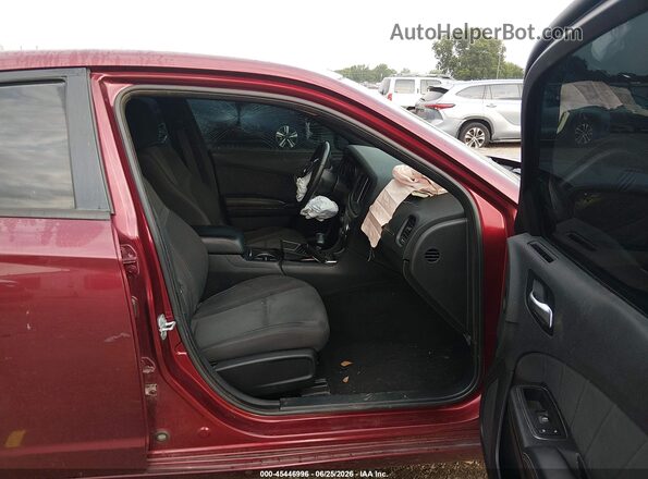 2C3CDXBG6KH598991 2019 DODGE CHARGER Maroon Вид салону спереду