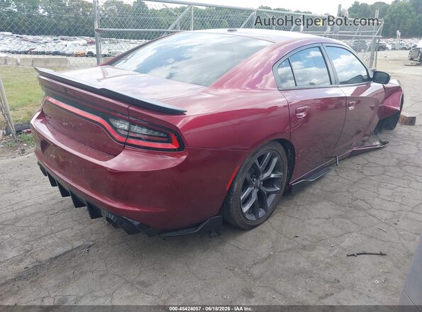 2C3CDXBG6KH637692 2019 DODGE CHARGER Burgundy უკანა მარჯვენა