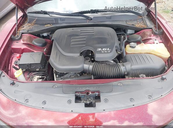 2C3CDXBG6KH637692 2019 DODGE CHARGER Burgundy უკანა ხედი