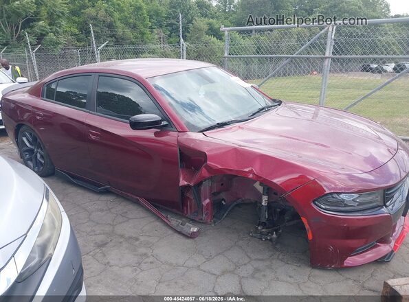 2C3CDXBG6KH637692 2019 DODGE CHARGER Burgundy უკანა სალონის ხედი