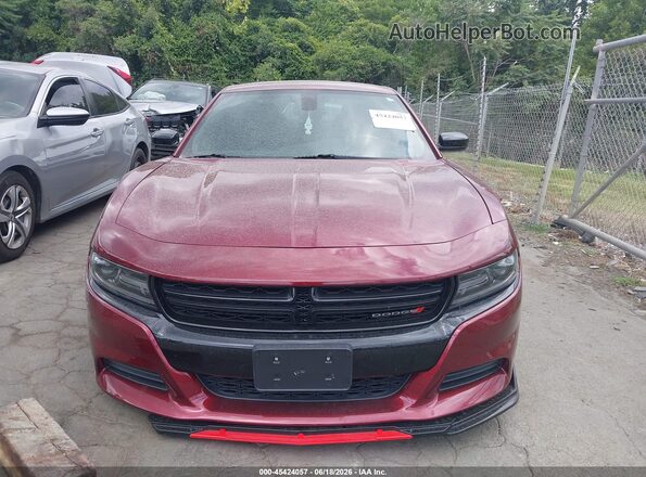 2C3CDXBG6KH637692 2019 DODGE CHARGER Burgundy ხელსაწყოთა პანელის ხედი
