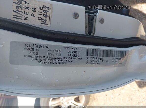 2C3CDXBG6KH658266 2019 DODGE CHARGER White Vista del compartimento del motor