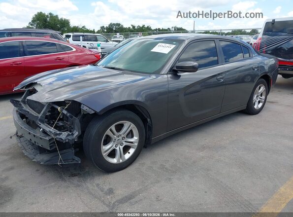 2C3CDXBG6KH741972 2019 DODGE CHARGER Gray Передня ліва чверть