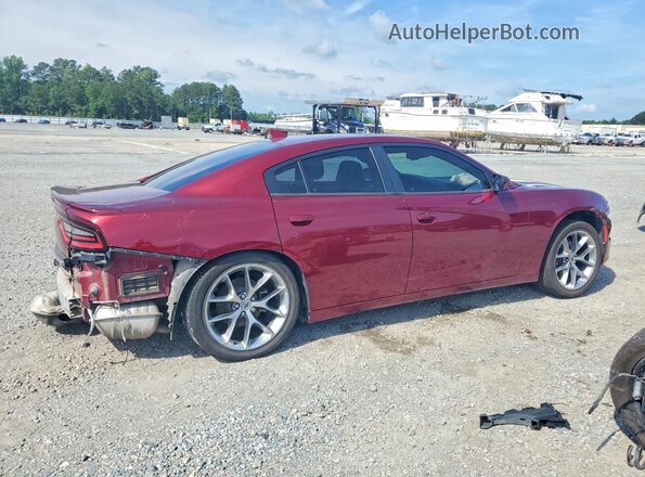 2C3CDXBG6LH220249 2020 DODGE CHARGER Burgundy Trasero derecho