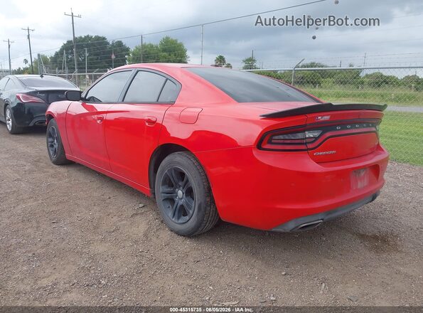 2C3CDXBG7JH180535 2018 DODGE CHARGER Red Rear left