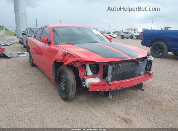 2C3CDXBG7JH180535 2018 DODGE CHARGER Red Front view