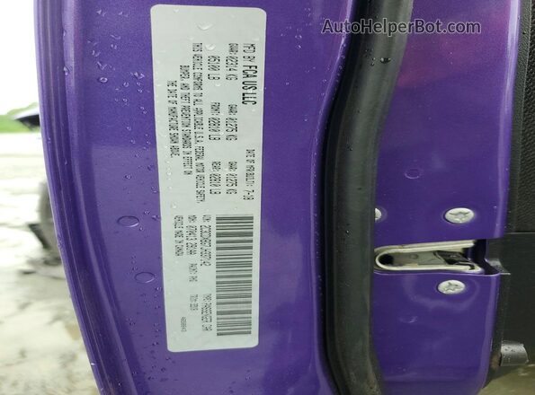 2C3CDXBG7JH337142 2018 DODGE CHARGER Purple Вид наклейки з VIN-кодом