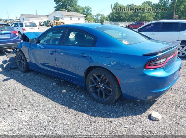 2C3CDXBG7MH604039 2021 DODGE CHARGER Blue Trasero izquierdo