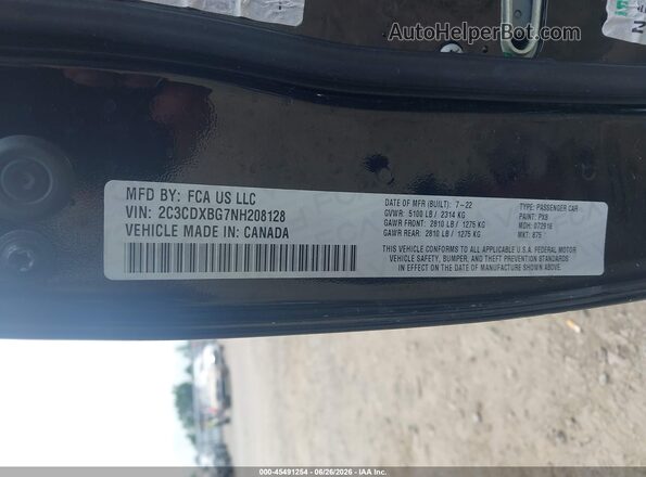 2C3CDXBG7NH208128 2022 DODGE CHARGER Black Շարժիչի բաժամունքի տեսք
