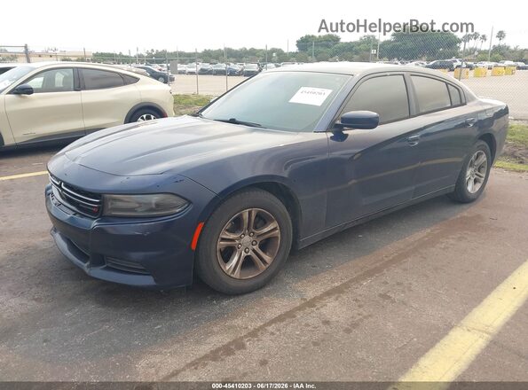 2C3CDXBG8GH140344 2016 DODGE CHARGER Синий Передняя левая четверть