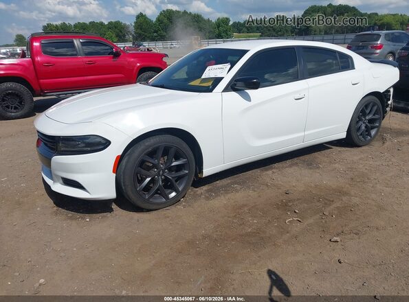 2C3CDXBG8KH553826 2019 DODGE CHARGER White Vista tres cuartos delantera izquierda