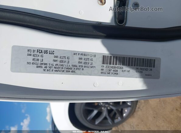 2C3CDXBG8KH553826 2019 DODGE CHARGER White Vista del compartimento del motor
