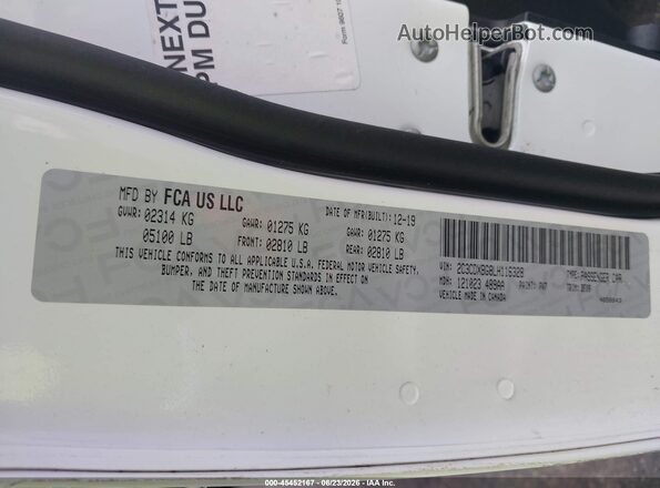 2C3CDXBG8LH116328 2020 DODGE CHARGER White Вид підкапотного простору