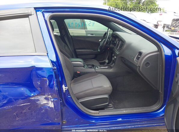 2C3CDXBG8LH208846 2020 DODGE CHARGER Blue Вид салону спереду