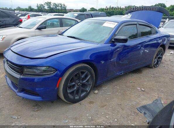 2C3CDXBG8LH208846 2020 DODGE CHARGER Blue Передня ліва чверть