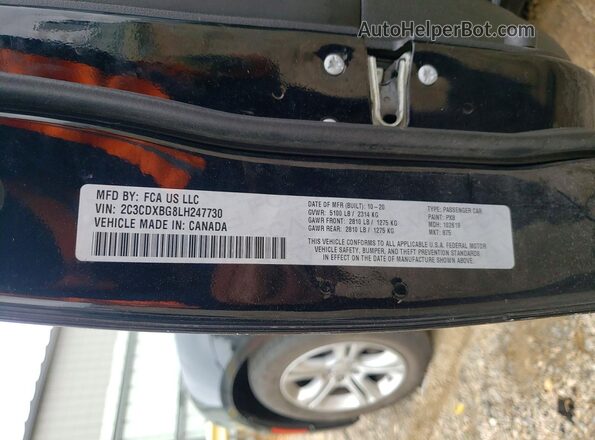 2C3CDXBG8LH247730 2020 DODGE CHARGER Black Вид підкапотного простору