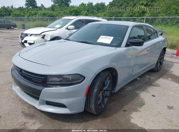 2C3CDXBG8MH628821 2021 DODGE CHARGER Gray Առջևի ձախ երեք քառորդ տեսարան