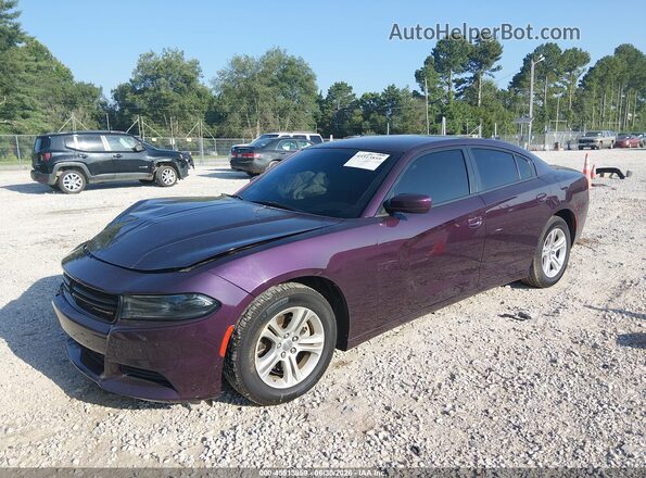 2C3CDXBG8NH115246 2022 DODGE CHARGER Purple წინა მარცხენა ხედი სამი მეოთხედიდან