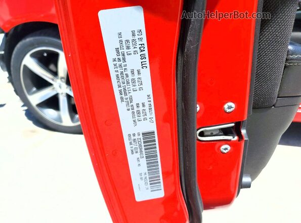 2C3CDXBG9HH642135 2017 DODGE CHARGER Red Vista de la etiqueta del VIN