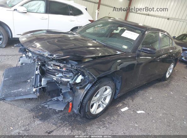 2C3CDXBG9NH208325 2022 DODGE CHARGER Black Передня ліва чверть