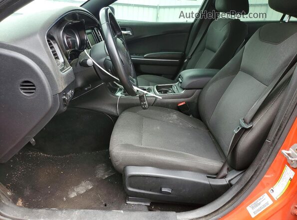 2C3CDXBGXGH347219 2016 DODGE CHARGER Orange Front interior view