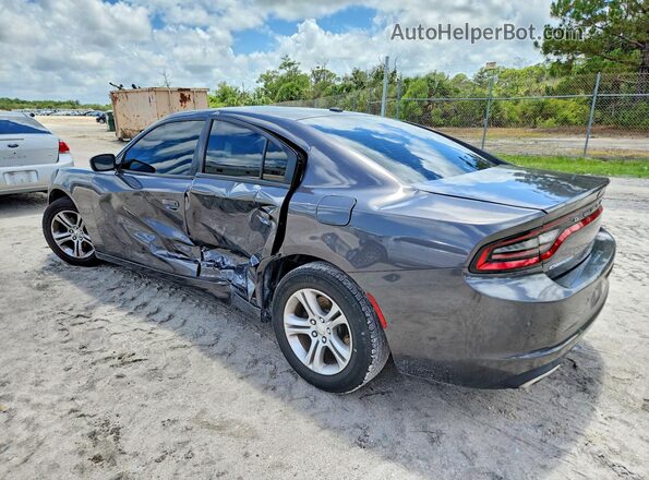 2C3CDXBGXMH522497 2021 DODGE CHARGER Gray Trasero izquierdo