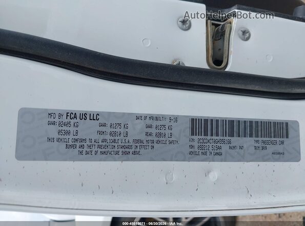2C3CDXCT0GH356166 2016 DODGE CHARGER White Vista del compartimento del motor