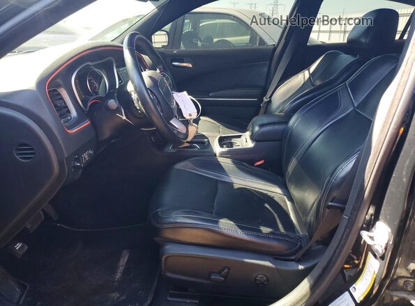 2C3CDXCT0HH525734 2017 DODGE CHARGER Black Widok wnętrza z przodu
