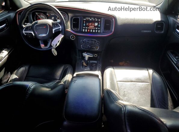 2C3CDXCT0HH525734 2017 DODGE CHARGER Black Widok deski rozdzielczej