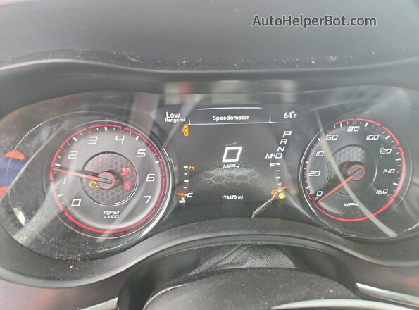 2C3CDXCT1HH587711 2017 DODGE CHARGER Burgundy ხელსაწყოთა პანელის ხედი