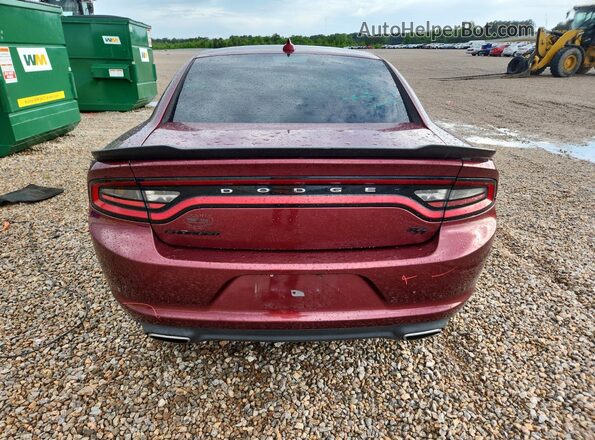 2C3CDXCT1HH587711 2017 DODGE CHARGER Burgundy უკანა ხედი