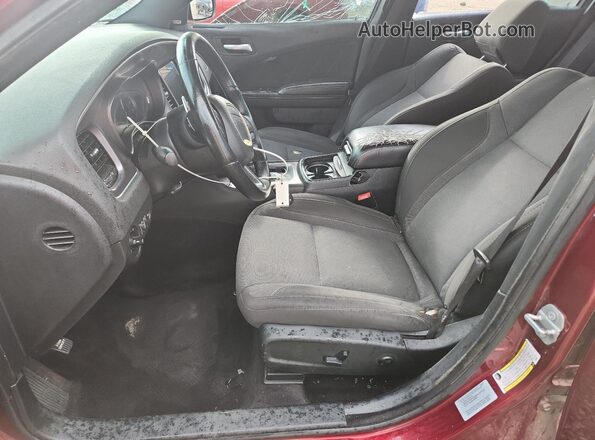 2C3CDXCT1HH587711 2017 DODGE CHARGER Burgundy წინა სალონის ხედი