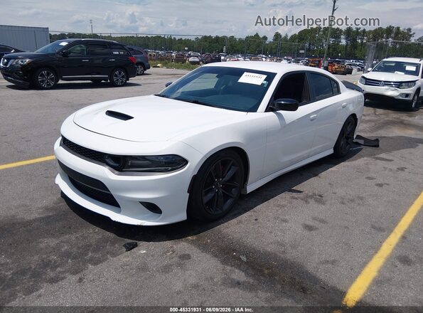 2C3CDXCT1KH726498 2019 DODGE CHARGER White წინა მარცხენა ხედი სამი მეოთხედიდან