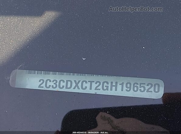 2C3CDXCT2GH196520 2016 DODGE CHARGER Red Вид підкапотного простору