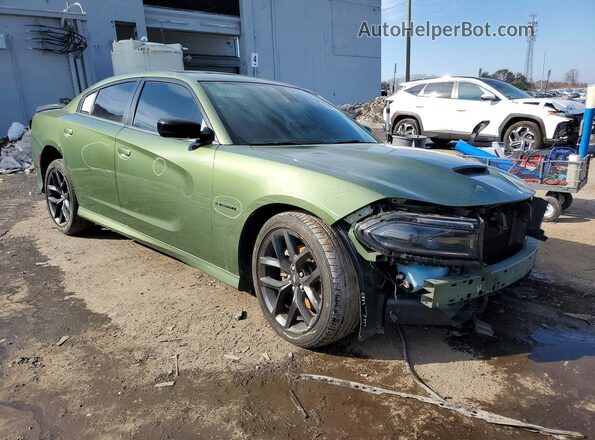 2C3CDXCT2NH221283 2022 DODGE CHARGER Green Przód prawy