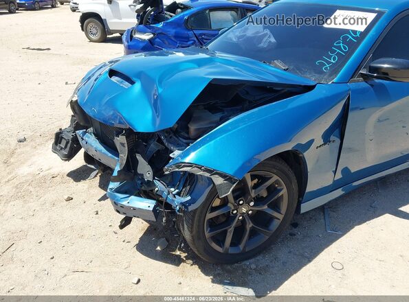 2C3CDXCT2NH264876 2022 DODGE CHARGER Blue Դիմացի տեսք