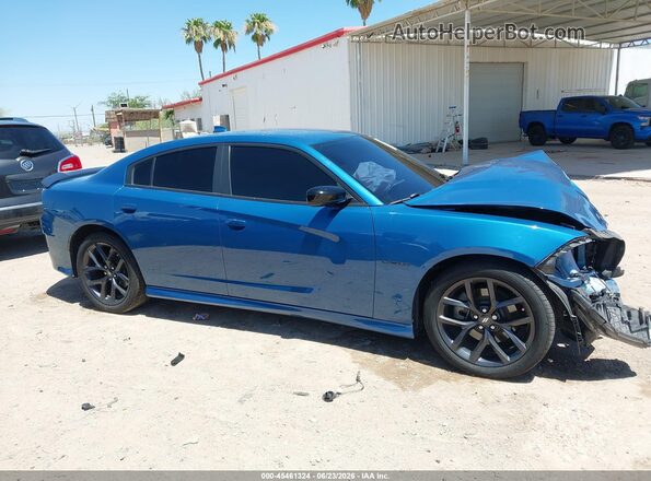2C3CDXCT2NH264876 2022 DODGE CHARGER Blue Սալոնի հետևի տեսք