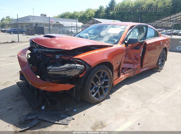 2C3CDXCT2PH501448 2023 DODGE CHARGER Orange Передня ліва чверть
